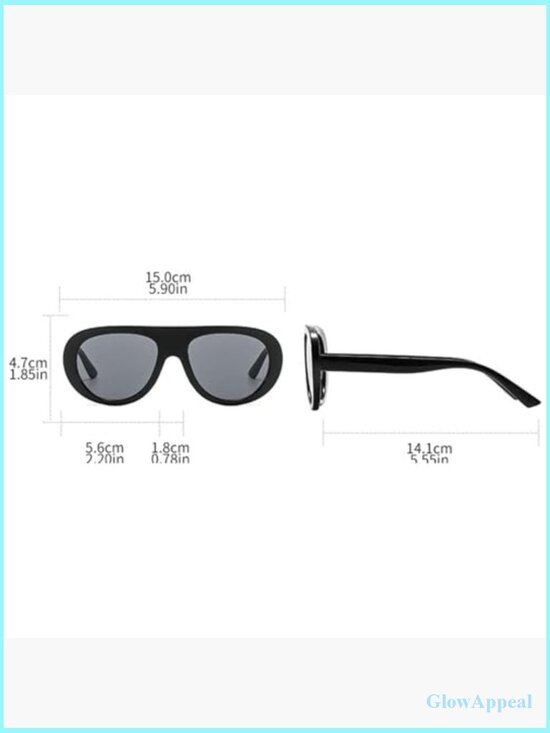 Vintage Oversized Pilot Sunglasses UV400 Retro Square Shades